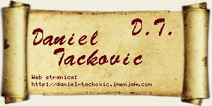 Daniel Tacković vizit kartica